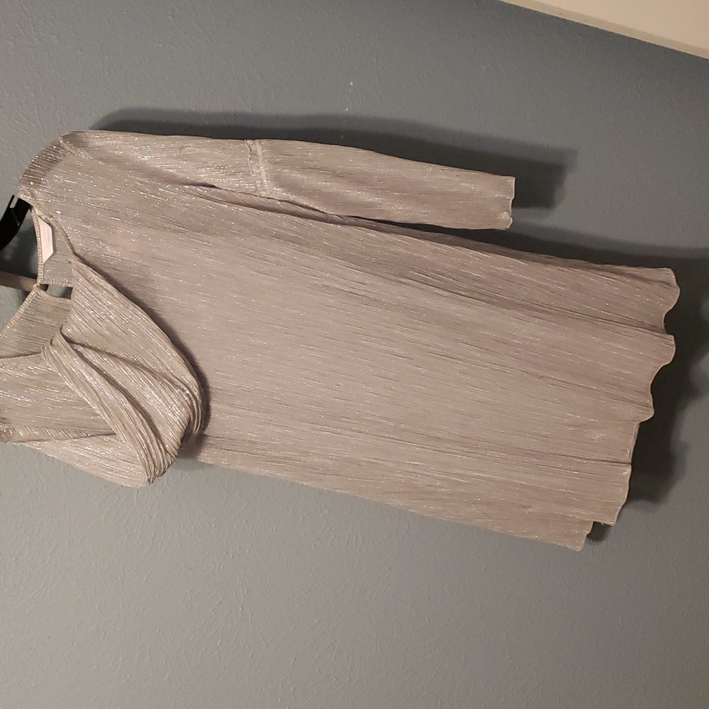 NWT Lauren Conrad Silver shift dress